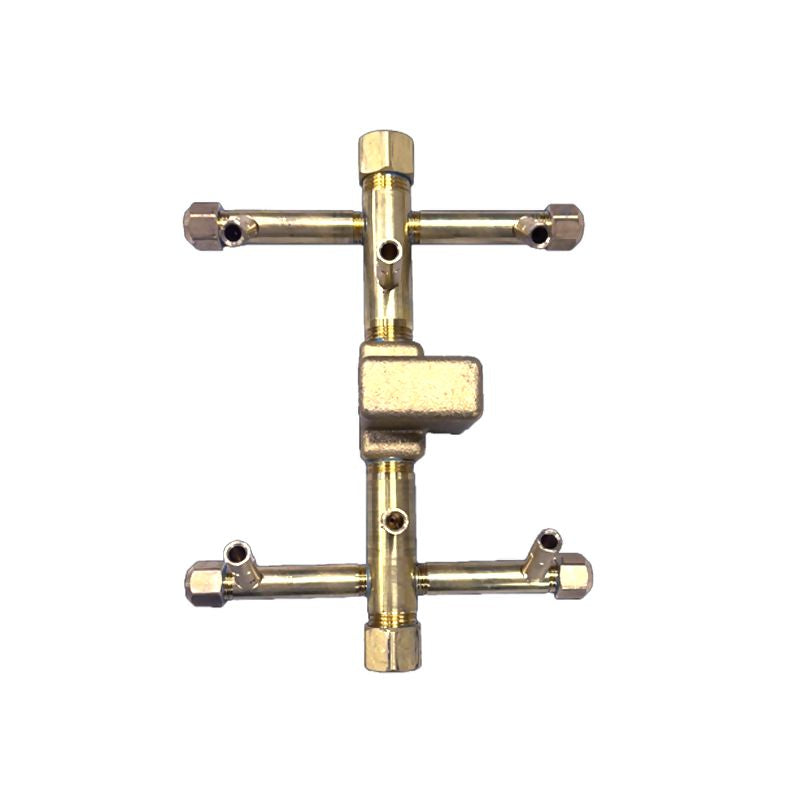 60K BTU 9" x 6.75" Crossfire Brass Burner for Firepits Warming Trends