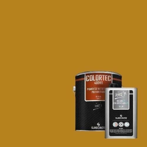 ColorTec 400WB Pigmented Concrete Polyurethane Floor Sealer - Water-based Surecrete 1 Gallon Kit Spice