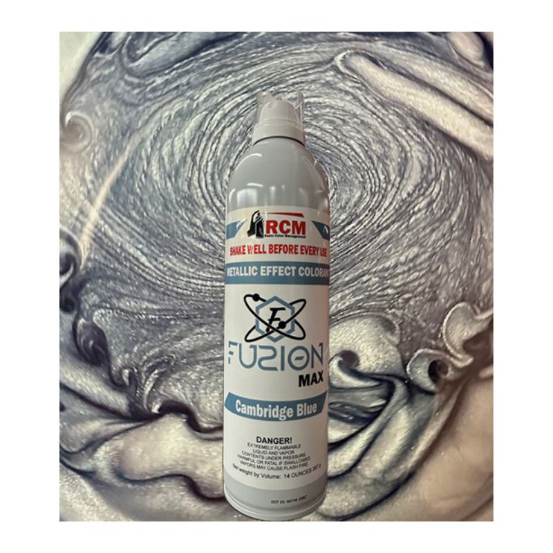 RCM Fuzion Spray Mica-Infused Metallic Spray Resin Color Management Fuzion Mica Spray Cambridge Blue 8 oz