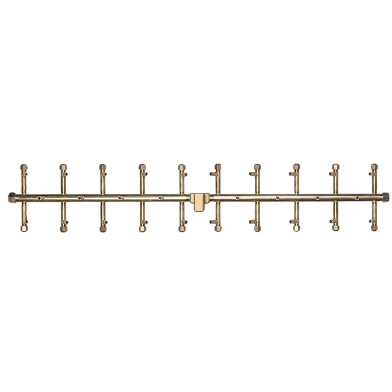 290K BTU 38.75” x 7" Tree-Style Brass Burner for Firepits Warming Trends