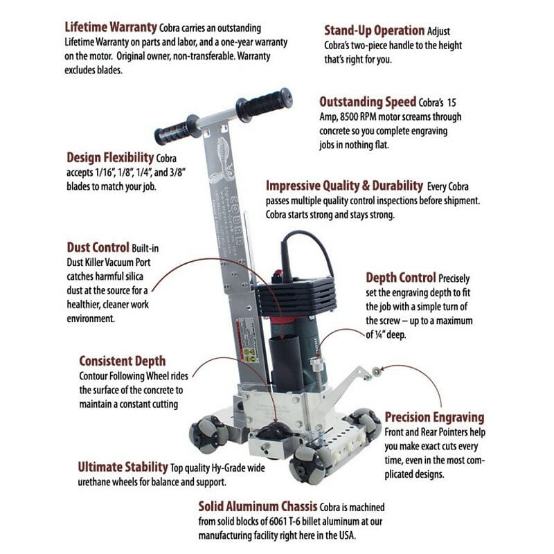 Super Compact Cobra Cutting ProPack Engrave-A-Crete