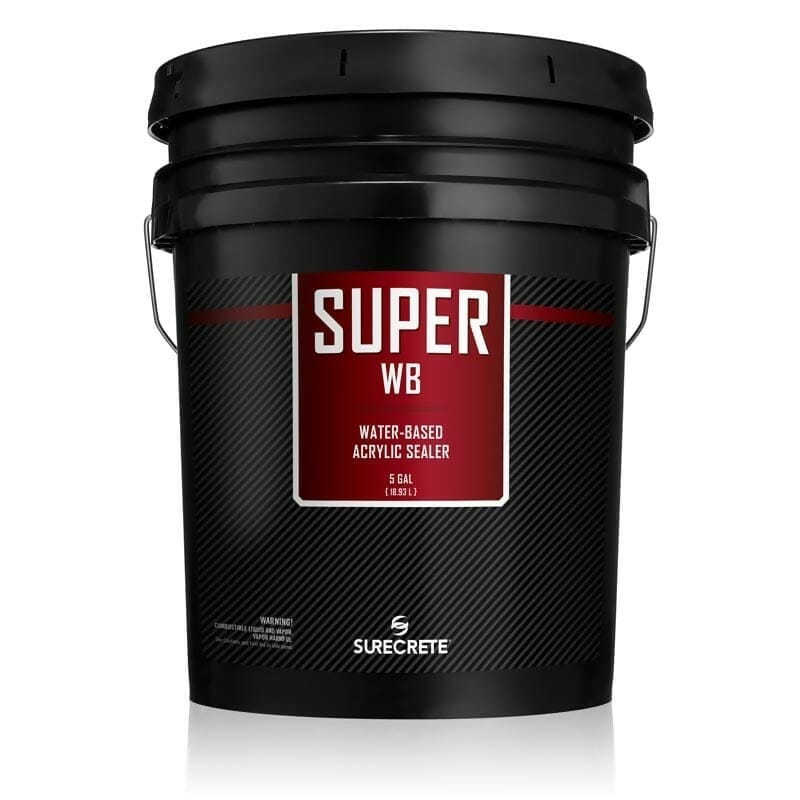 Super WB Clear Acrylic Water Based Sealer Surecrete 5 Gallon Low Luster