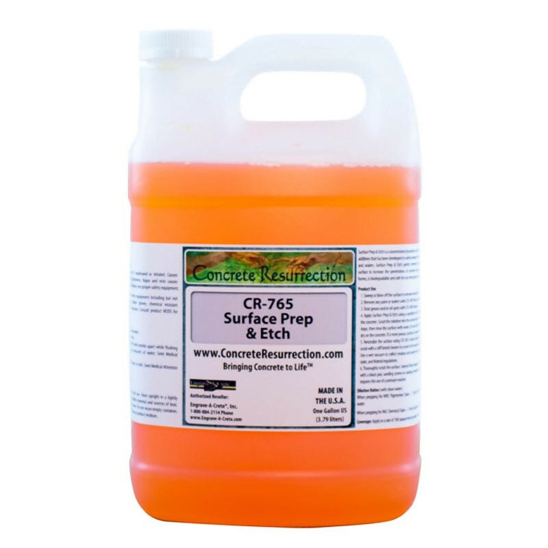 CR-765 Surface Prep & Etch for Concrete - 1 Gallon Engrave-A-Crete