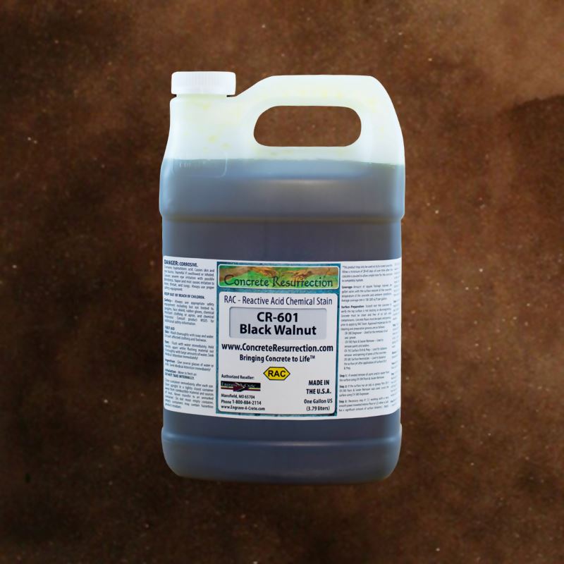 Reactive Acid Chemical (RAC) Concrete Stain Engrave-A-Crete 1 Gallon Black Walnut