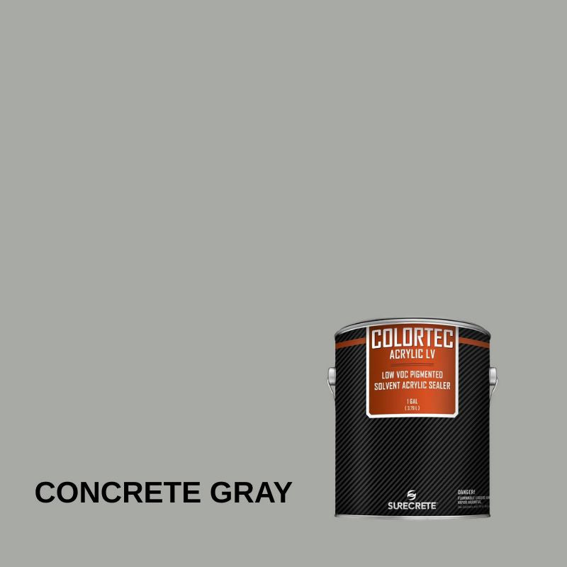 Colortec Acrylic LV Pigmented Outdoor Acrylic Sealer - Low VOC Surecrete 1 Gallon Concrete Gray