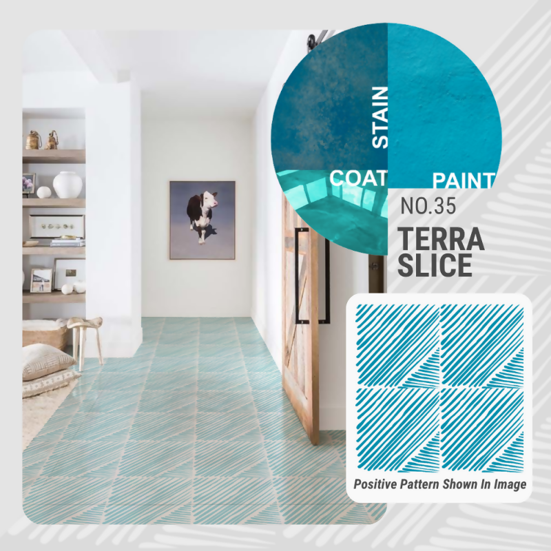 Terra Slice Pattern - Adhesive-Backed Stencil