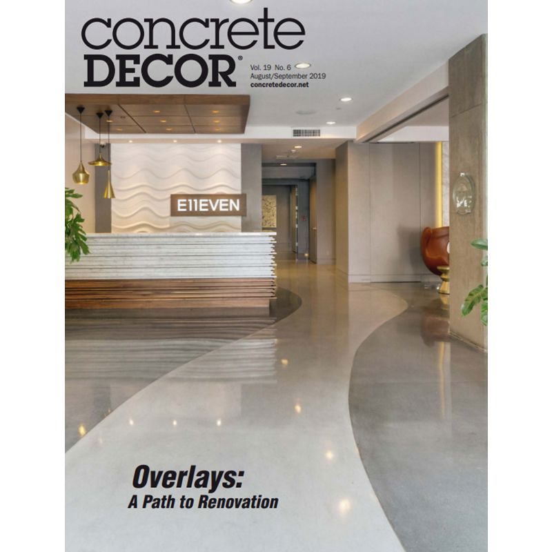 Concrete Decor Magazine - Vol. 19 Issue 6 - August/September 2019 Back Issues Concrete Decor Store