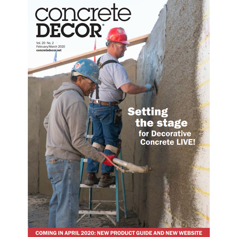 Concrete Decor Magazine - Vol. 20 Issue 2 - February/March 2020 Back Issues Concrete Decor Store