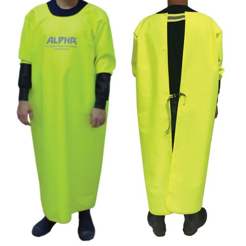 Oxford Fabric (D900) PU Coated Waterproof Apron Alpha Professional Tools Long-Sleeved - Large