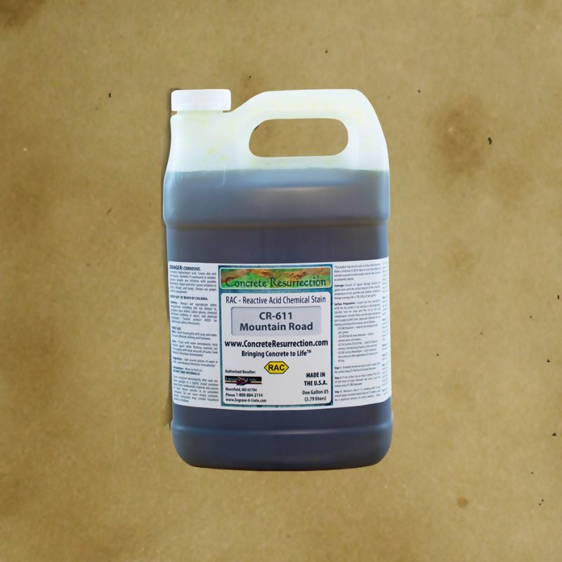 Reactive Acid Chemical (RAC) Concrete Stain Engrave-A-Crete 1 Gallon Mountain Road