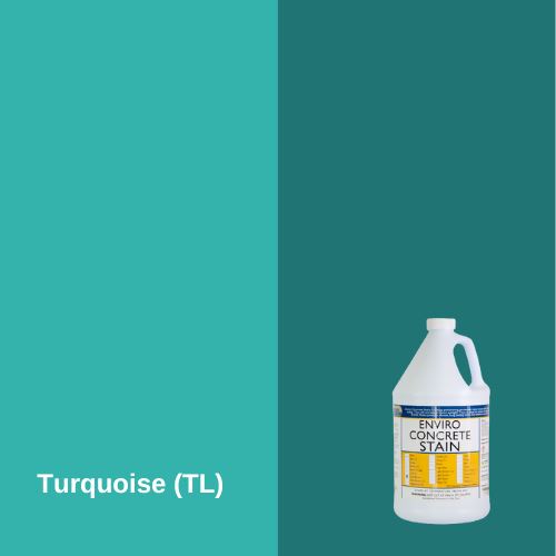 Enviro Concrete Water-Based Stain EZChem Inc Turquoise (TL) 1 Gallon
