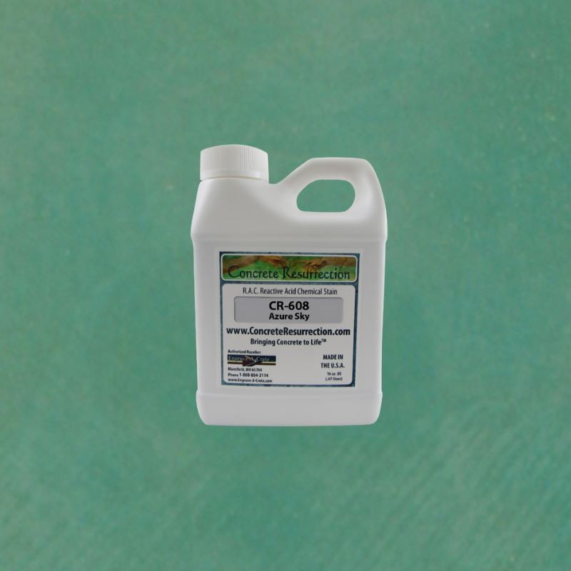 Reactive Acid Chemical (RAC) Concrete Stain Engrave-A-Crete 16 oz Azure Sky (Interior Use Only)