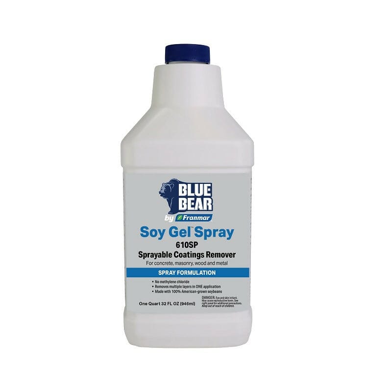 610SP Sprayable Coatings Remover - Soy Gel Spray Franmar Inc Quart
