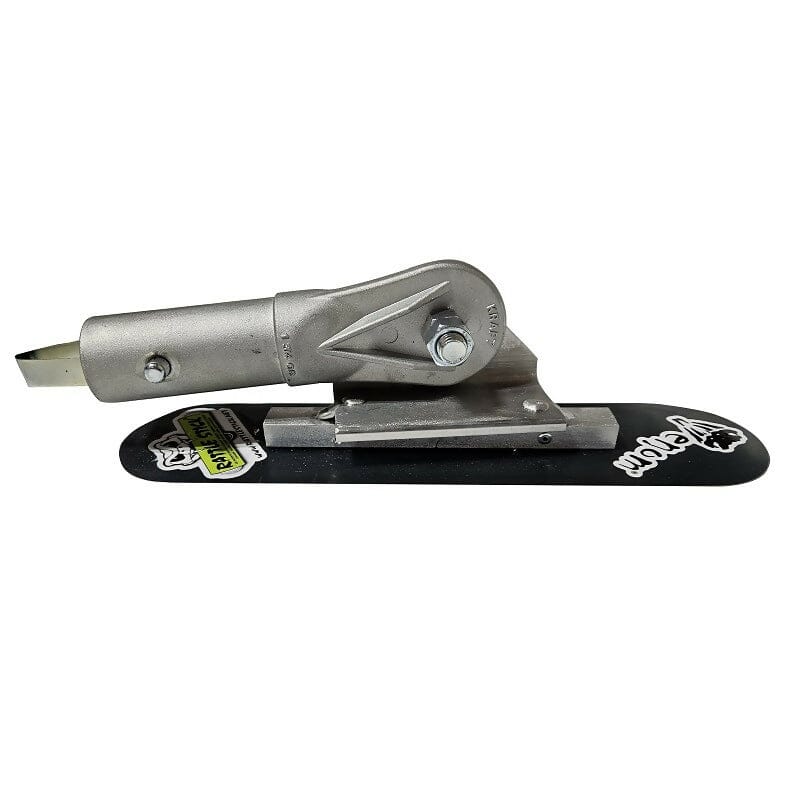 Blue Steel Swivel Trowel / Funny Trowel with Mount Rattle Stick Concrete Tools 12" x 3"