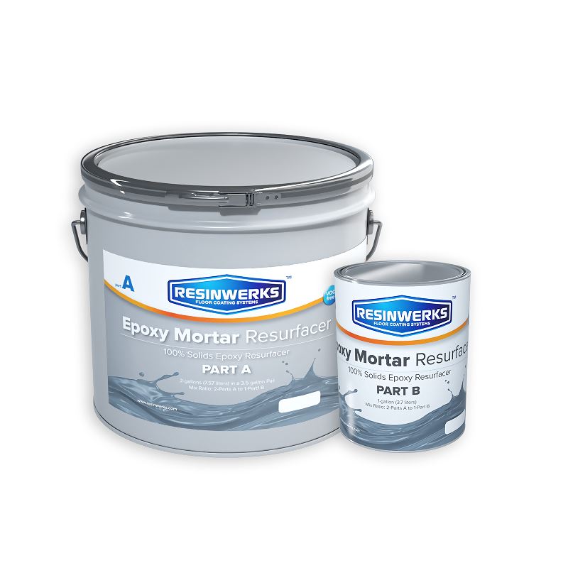 Epoxy Mortar Resurfacer - 100% Solids Epoxy Resurfacer Resinwerks Inc 3 Gallon Kit