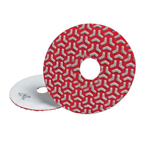 Kirara Pads - Restoration of Marble, Limestone & Concrete Surfaces - 4" Alpha Professional Tools Pos. 1 - Red