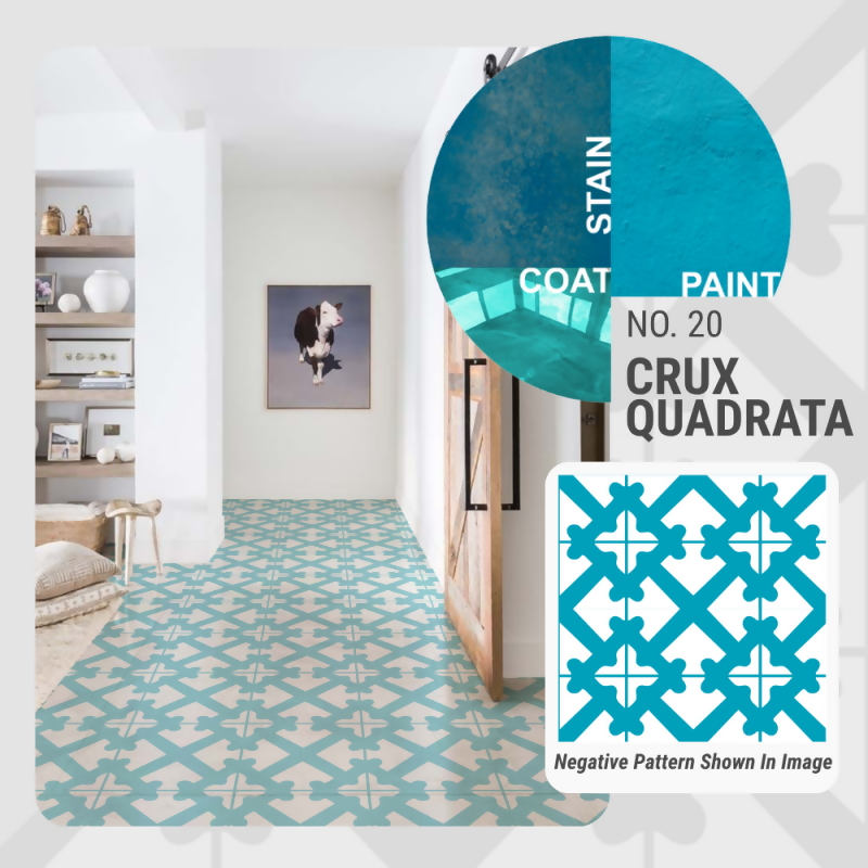 Crux Quadrata Pattern - Adhesive-Backed Stencil