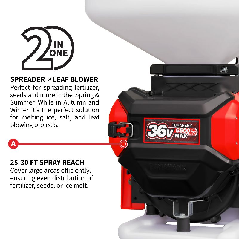 4 Gallon Broadcast Sprayer - Battery Powered Tomahawk Power