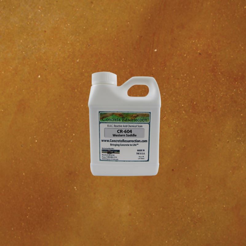 Reactive Acid Chemical (RAC) Concrete Stain Engrave-A-Crete 16 oz Western Saddle