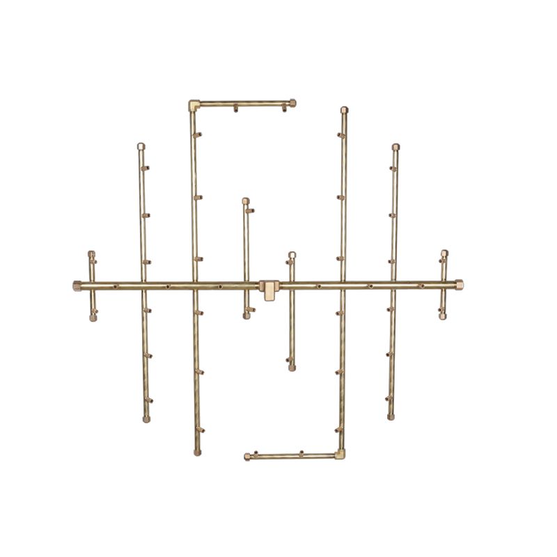 420K BTU 38.25" x 34.5" Crossfire Brass Burner for Firepits Warming Trends