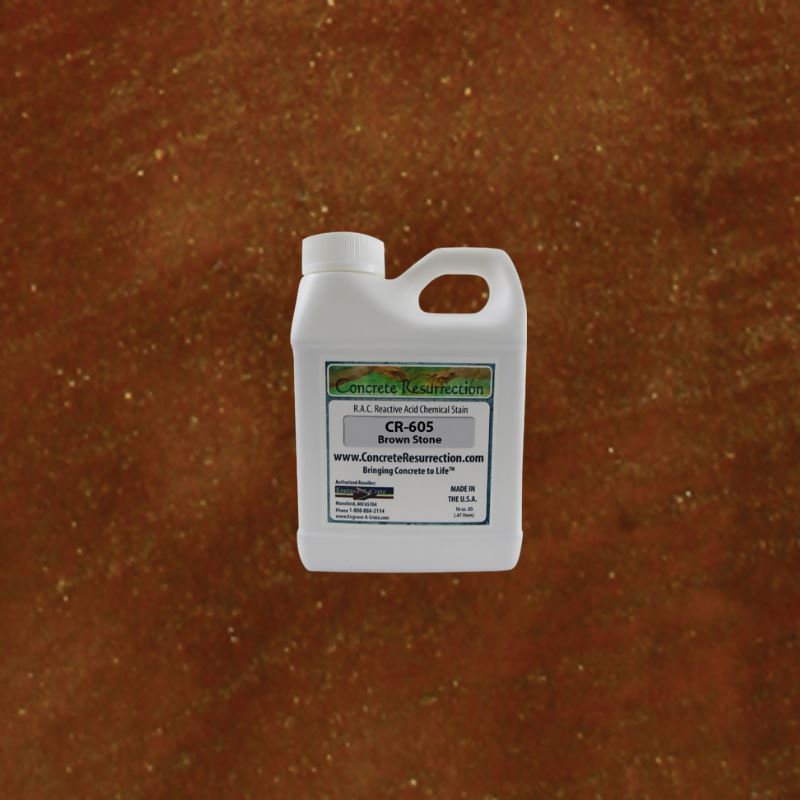 Reactive Acid Chemical (RAC) Concrete Stain Engrave-A-Crete 16 oz Brown Stone