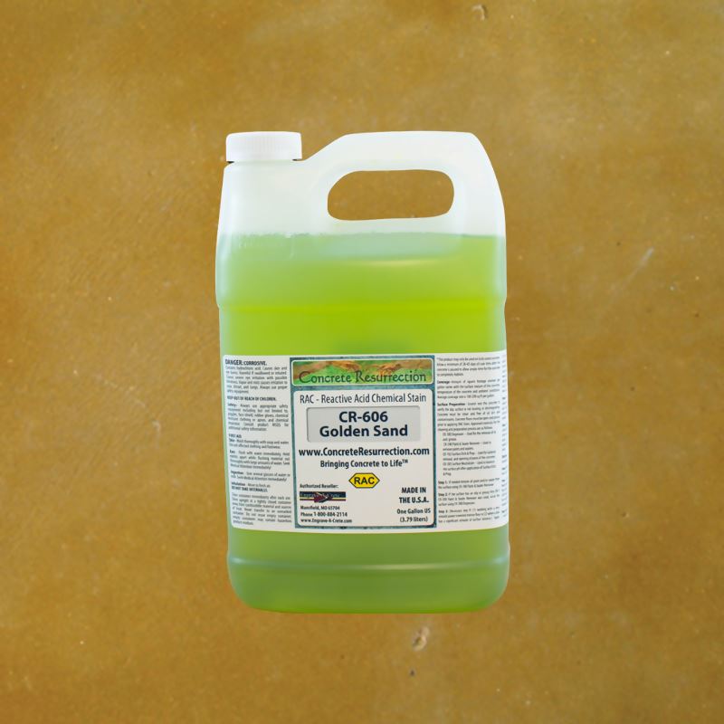 Reactive Acid Chemical (RAC) Concrete Stain Engrave-A-Crete 1 Gallon Golden Sand
