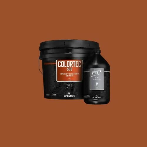 ColorTec 500 Pigmented Concrete Floor Epoxy Surecrete Terra Cotta