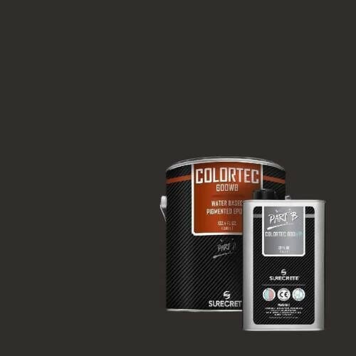 ColorTec 600 Pigmented Water Based Concrete Floor Epoxy Surecrete 1 Gallon Kit Charcoal