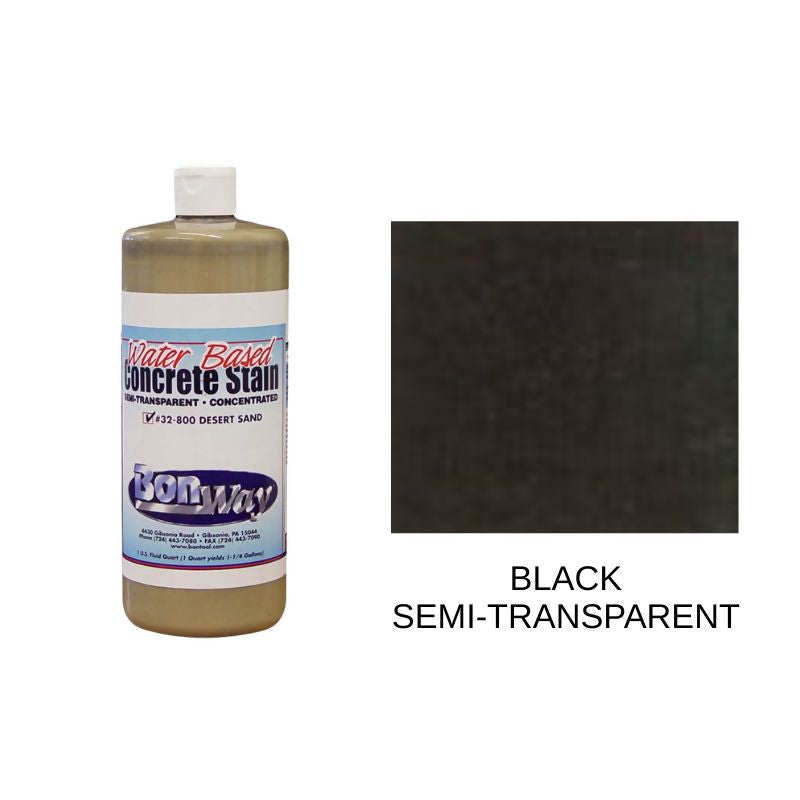 Bon Concrete Stain (Concentrate) Supplies Bon Tool Black - Semi-Transparent 1 Quart