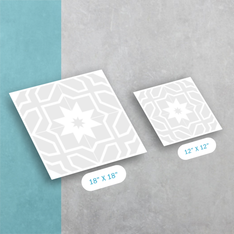 Iberian Star Pattern - Adhesive-Backed Stencil