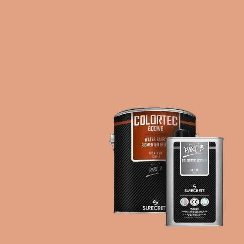 ColorTec 600 Pigmented Water Based Concrete Floor Epoxy Surecrete 1 Gallon Kit Coral