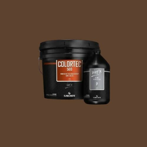 ColorTec 500 Pigmented Concrete Floor Epoxy Surecrete Brown Derby