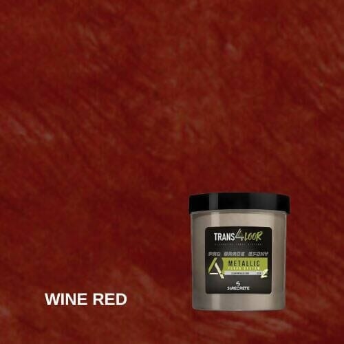 Trans4loor Metallic Pigments - 10 oz Surecrete Wine Red
