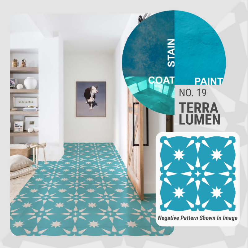 Terra Lumen Pattern - Adhesive-Backed Stencil