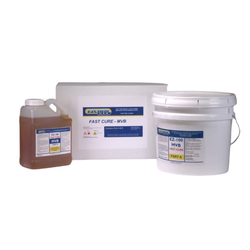 EZ 100 MVB Fast Cure - High Solids Moisture Vapor Barrier - 3 Gallon Kit EZChem Inc