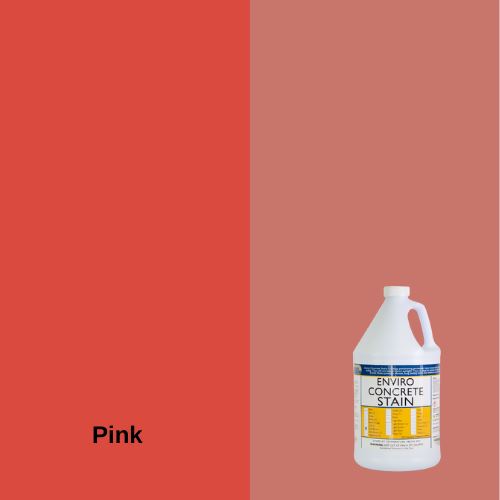 Enviro Concrete Water-Based Stain EZChem Inc Pink 1 Gallon