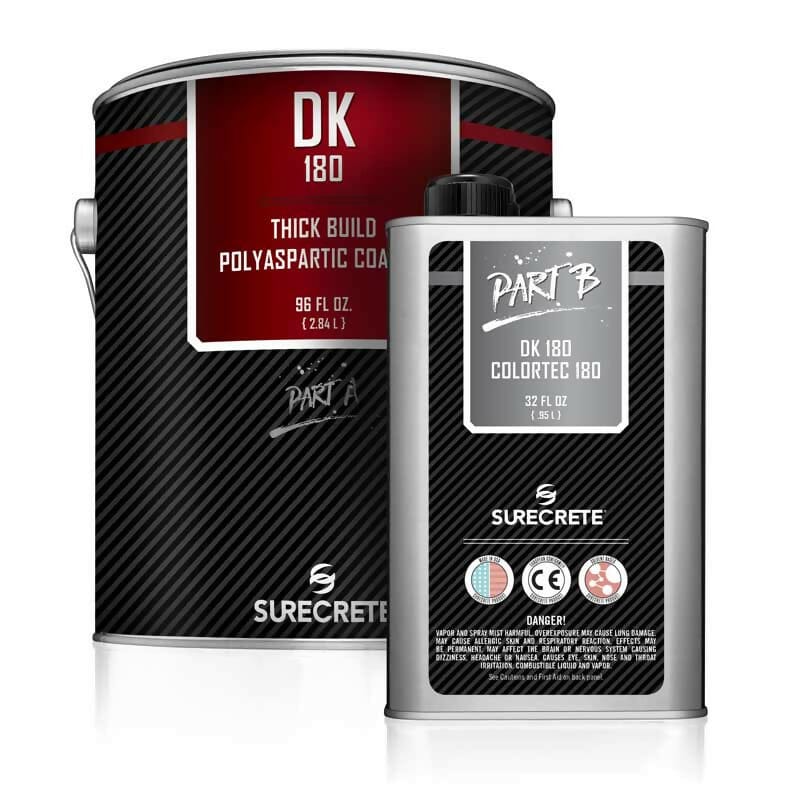 DK 180 Thick Polyaspartic Clear Coating - 1 Gallon Kit - Gloss Surecrete