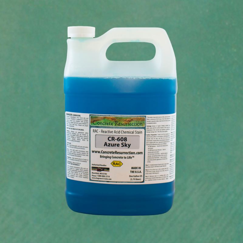 Reactive Acid Chemical (RAC) Concrete Stain Engrave-A-Crete 1 Gallon Azure Sky (Interior Use Only)