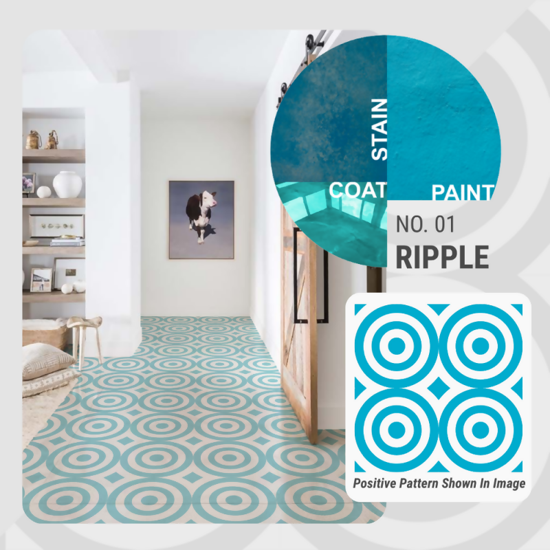 Ripple Pattern - Adhesive-Backed Stencil