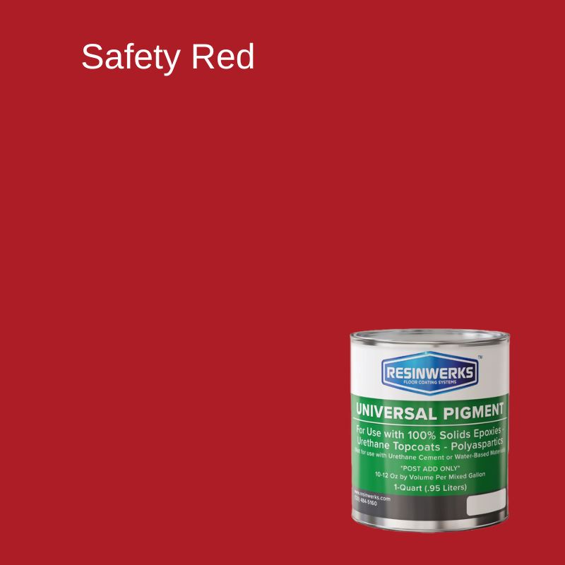 Universal Pigments - Urethane, Polyaspartic and 100% Solids Epoxy Pigments Resinwerks Inc 1 Pint Safety Red