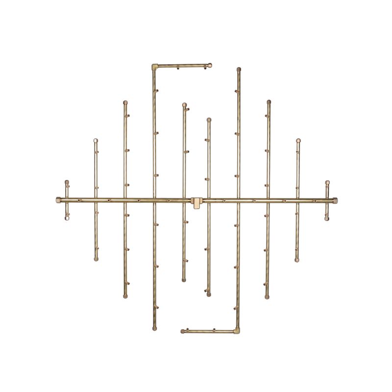 560K BTU 47.75" x 45.75" Crossfire Brass Burner for Firepits Warming Trends