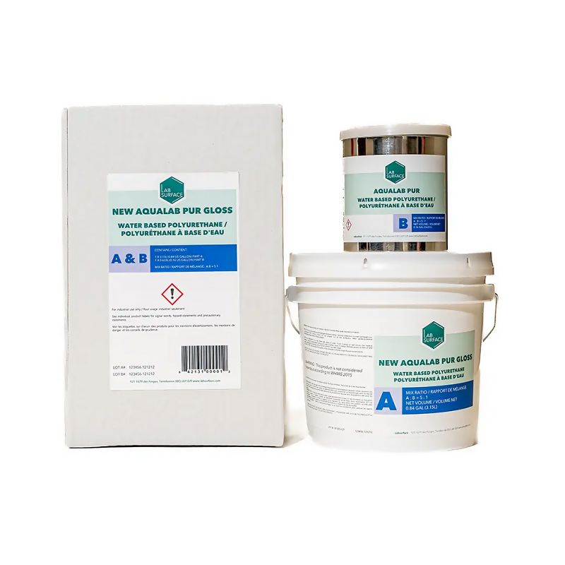 AquaLab Pur - High Perfomance Water-Based Aliphatic Polyurethane - 1 Gallon BDC Equipment & Rental Gloss