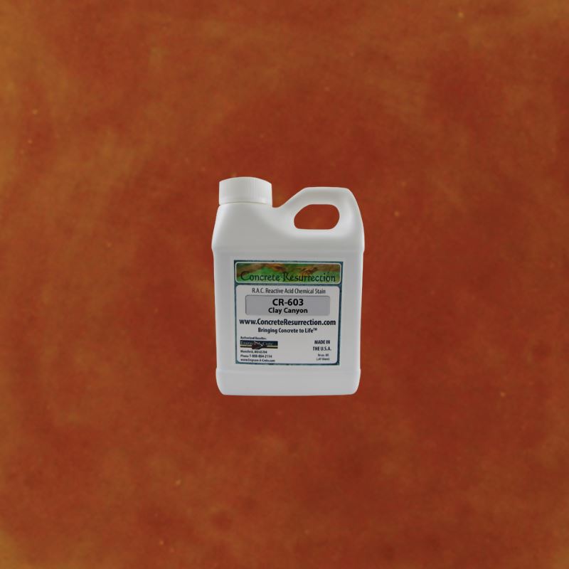 Reactive Acid Chemical (RAC) Concrete Stain Engrave-A-Crete 16 oz Clay Canyon