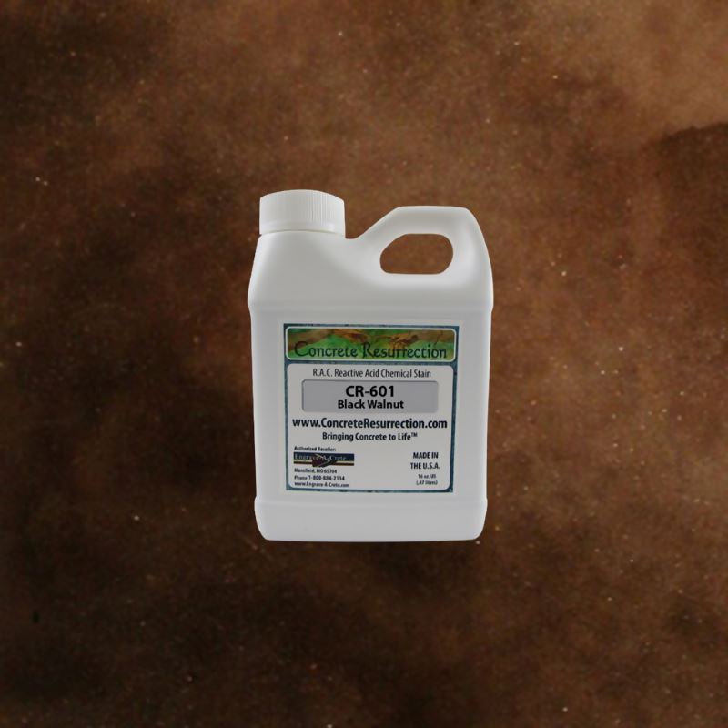Reactive Acid Chemical (RAC) Concrete Stain Engrave-A-Crete 16 oz Black Walnut