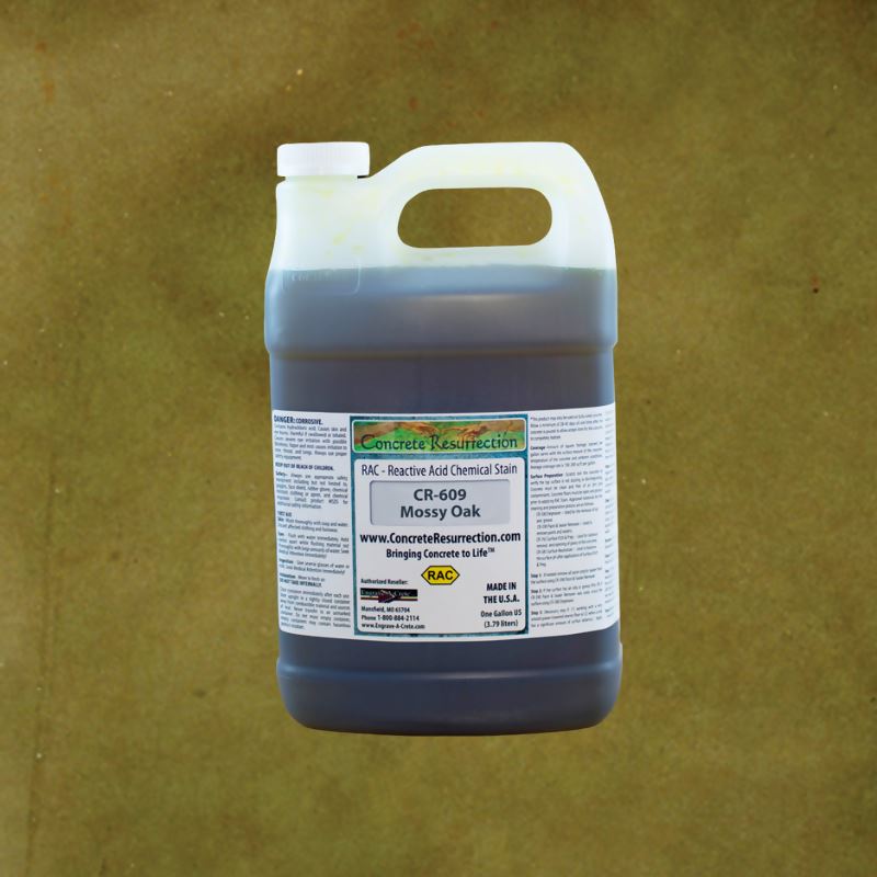 Reactive Acid Chemical (RAC) Concrete Stain Engrave-A-Crete 1 Gallon Mossy Oak (Interior Use Only)