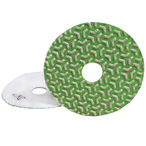 Kirara Pads - Restoration of Marble, Limestone & Concrete Surfaces - 4" Alpha Professional Tools Pos. 2 - Light Green