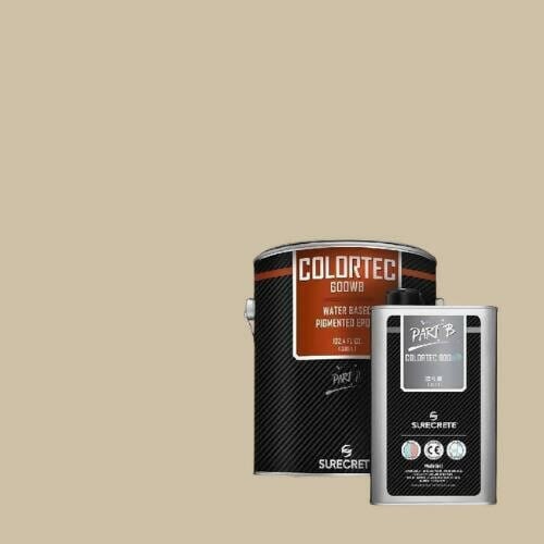 ColorTec 600 Pigmented Water Based Concrete Floor Epoxy Surecrete 1 Gallon Kit Sun Buff