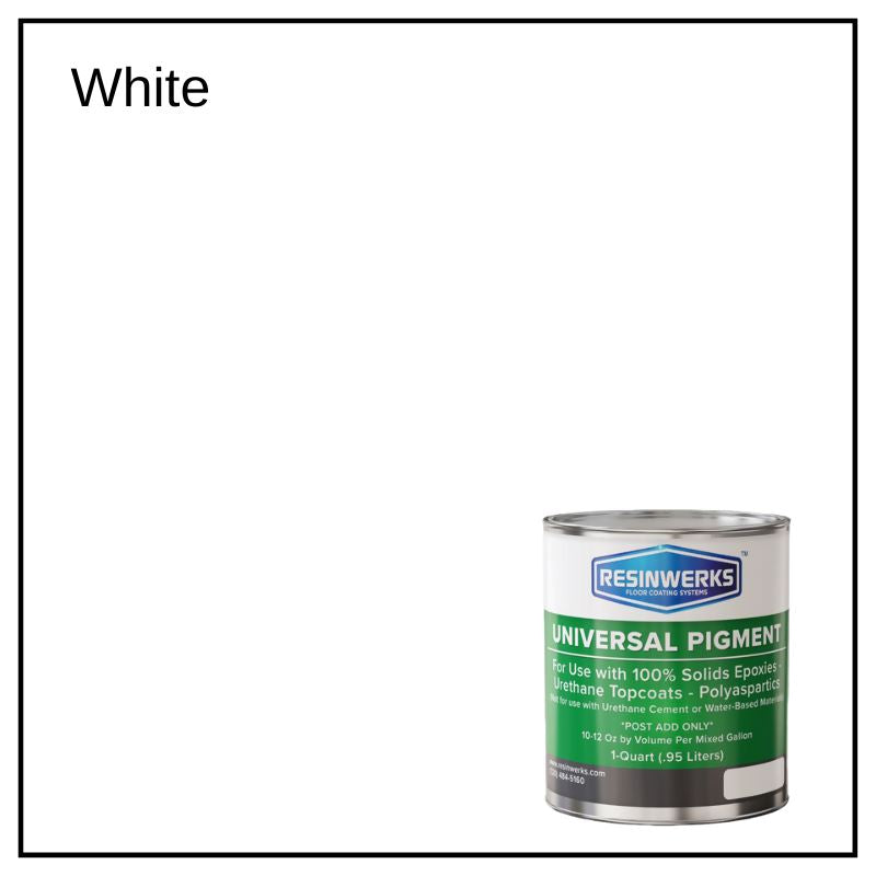 Universal Pigments - Urethane, Polyaspartic and 100% Solids Epoxy Pigments Resinwerks Inc 1 Pint White