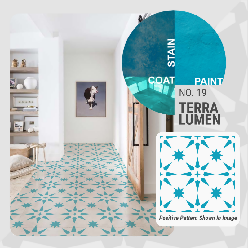 Terra Lumen Pattern - Adhesive-Backed Stencil