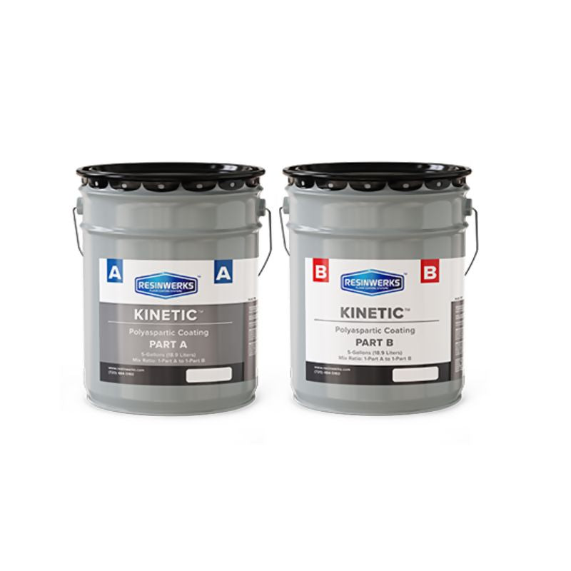 Kinetic - 72% Solids Polyaspartic Resinwerks Inc 10-Gallon Kit